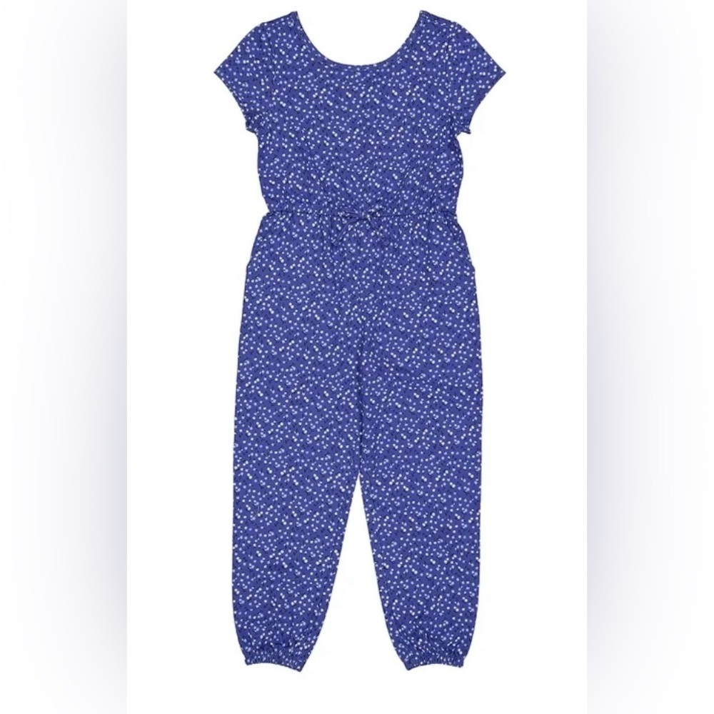 Wonder nation Blue and White Patterned Jumpsuit